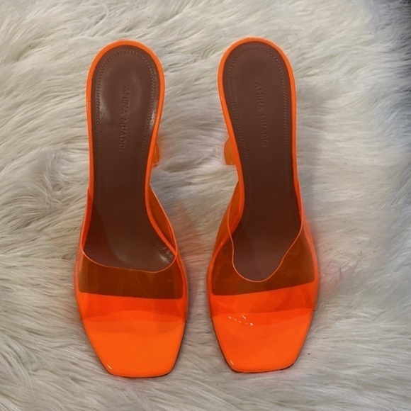 Amina Muaddi Lupita glass‎ sandal size 39EU - Picture 2 of 13